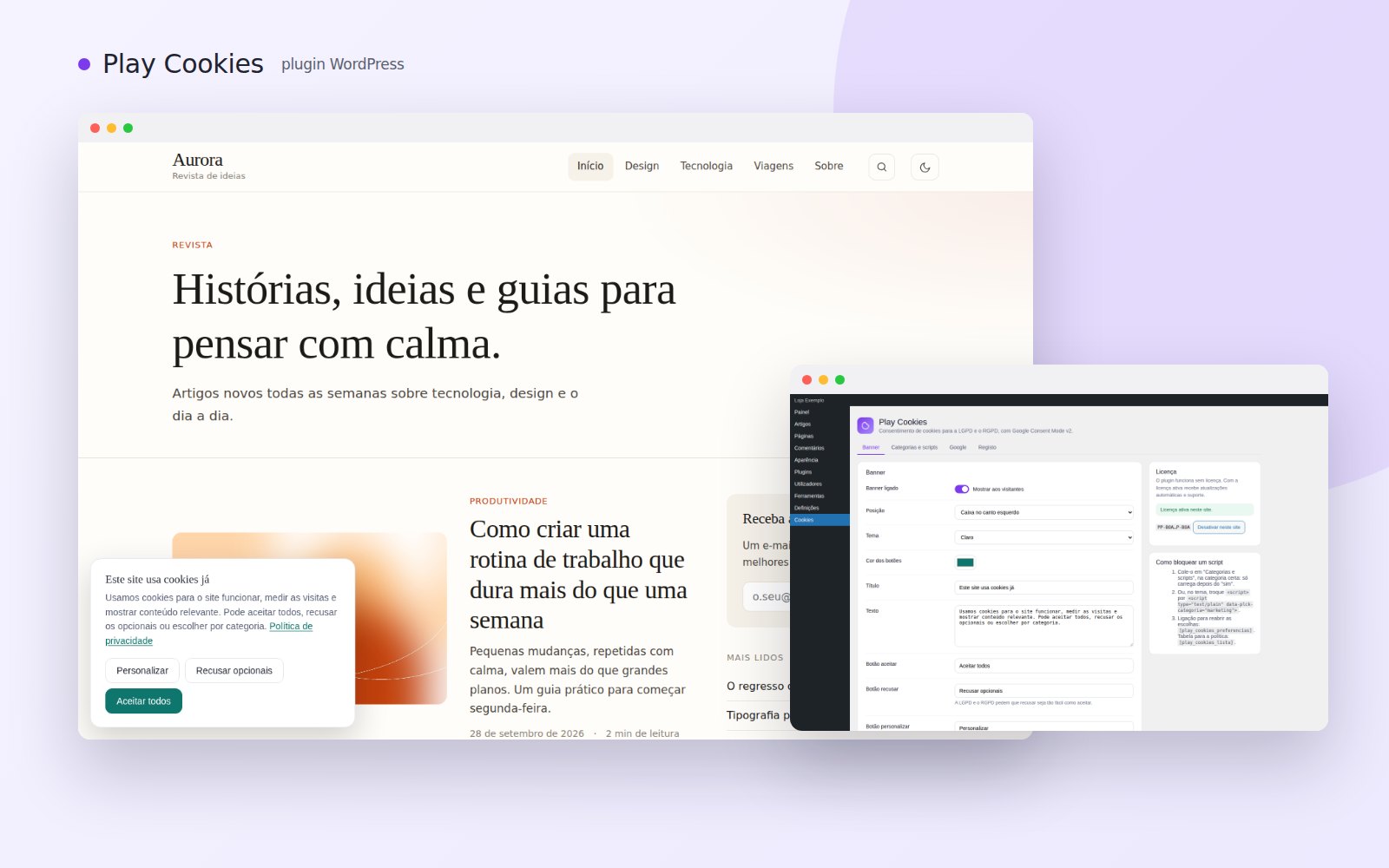 Omni Cookies — consentimento RGPD e LGPD