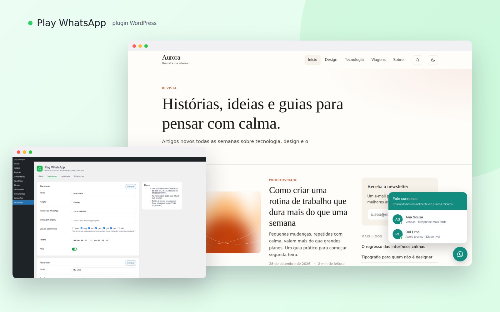 Omni WhatsApp — botão flutuante