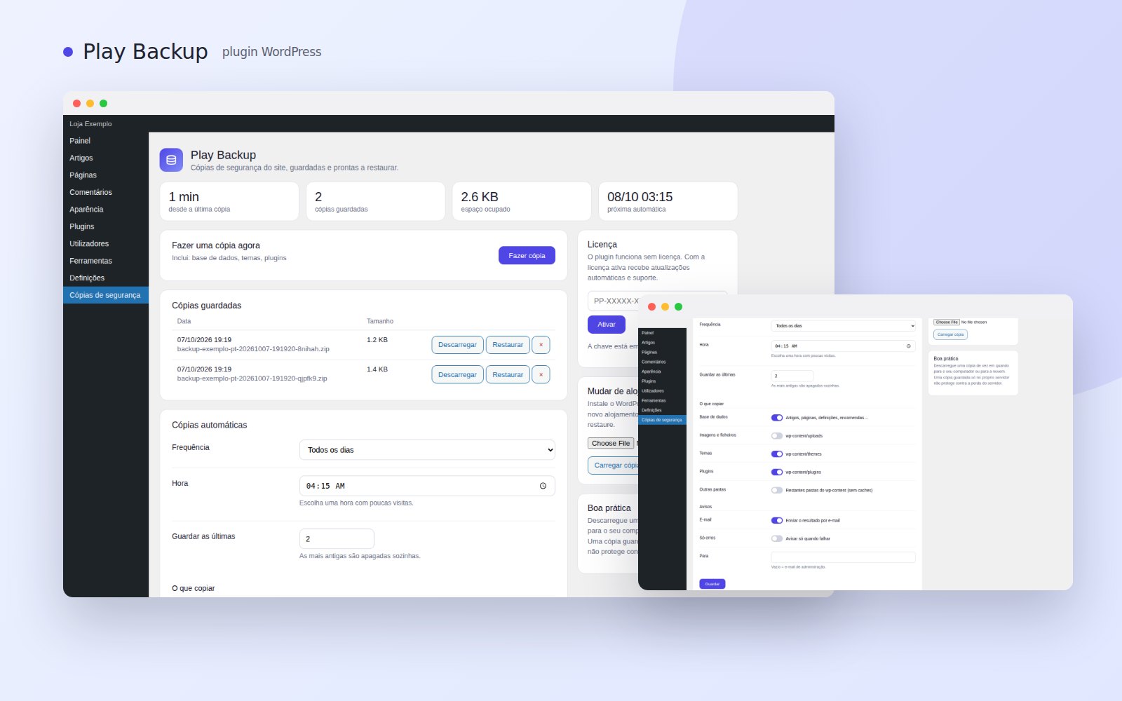 Omni Backup — cópias e restauro