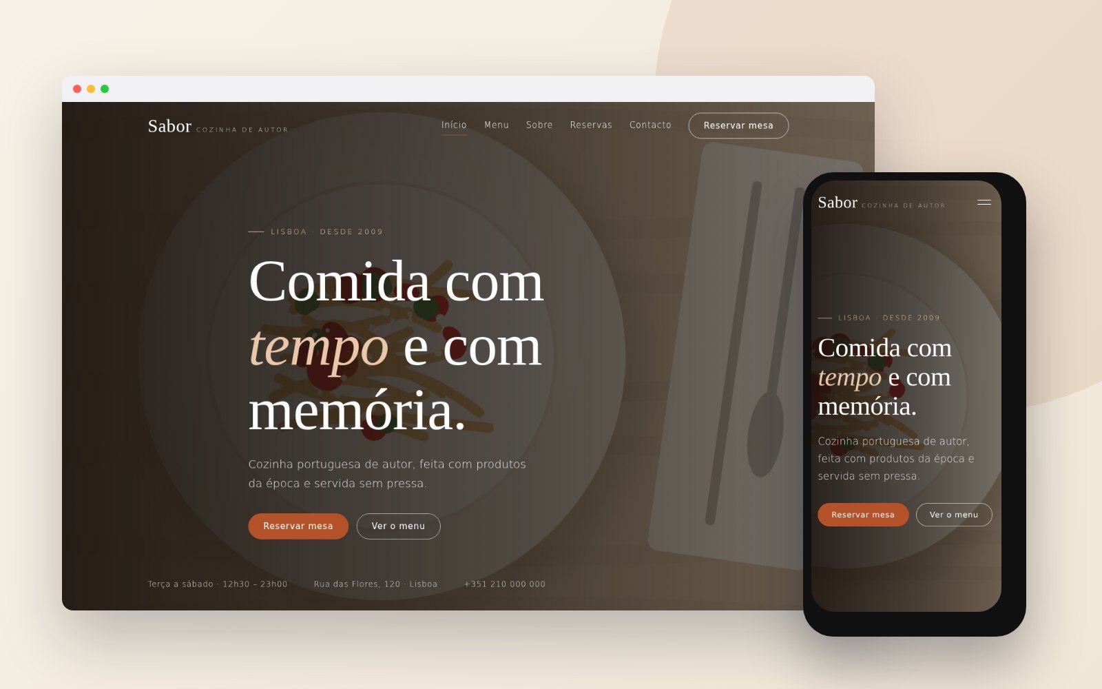 Sabor — Site para restaurante